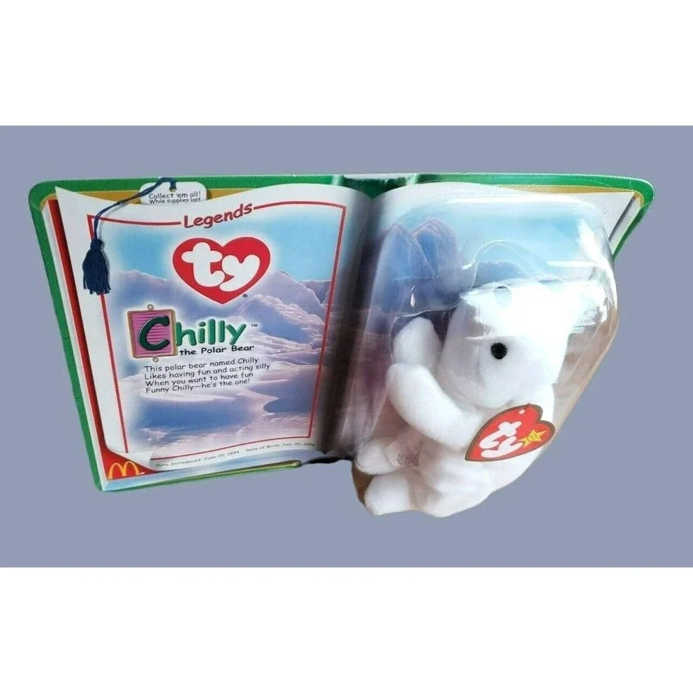 TY McDonald's Beanie Babies Plush 1994 Legends Chilly The Polar Bear NIP